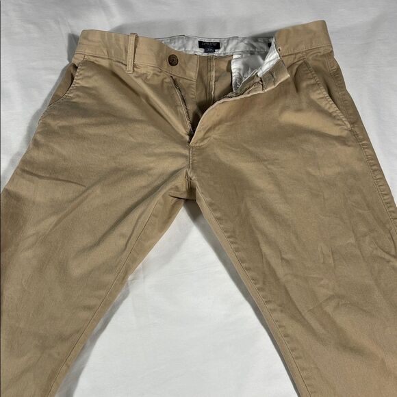 J. Crew mens golden khaki Flex Slim fit flat front chino pants - size 32x32 - Picture 9 of 12